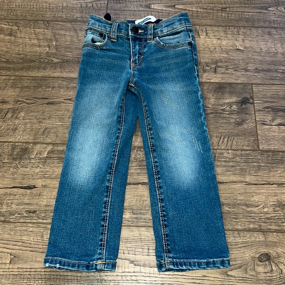 Old navy straight cut jeans 3T adjustable waist EUC